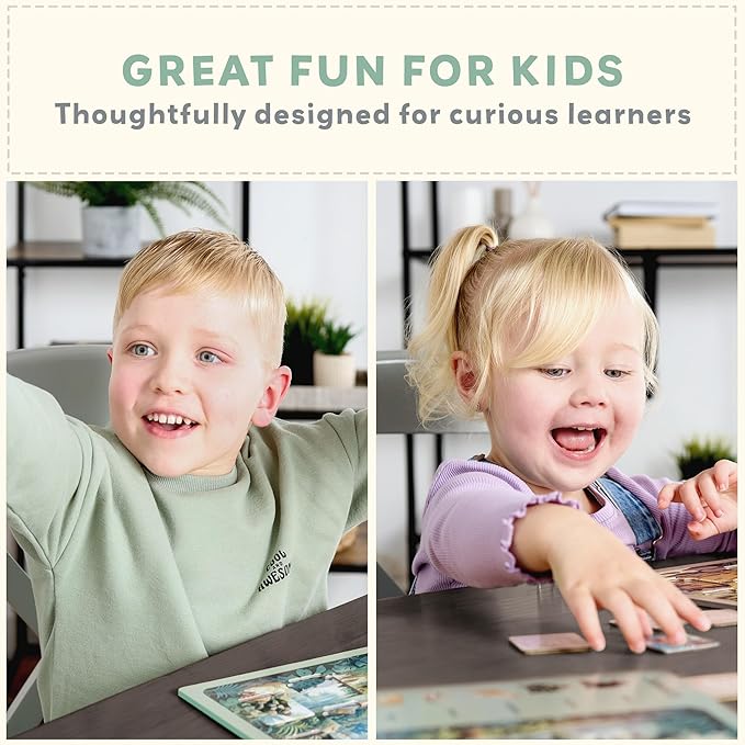 Animal Worlds - The Matching Game for Toddlers Ages 3-5 - Memory Game for 3 Year Olds, Family and Toddler Board Games for Kids