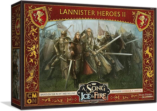 CMON A Song of Ice and Fire Tabletop Miniatures Game Lannister Heroes Set II - Lead House Lannister to Victory with Iconic Heroes! Strategy Game, Ages 14+, 2+ Players, 45-60 Minute Playtime, Made