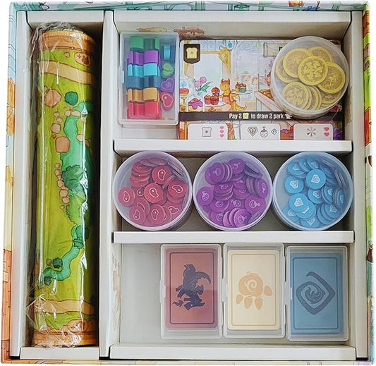 BitsBins Organizer for Flamecraft Base Game, Organizes Cards and Tokens Easily and Fits in Game Box, Board Game Accessories for Components of Flamecraft (Flamecraft)