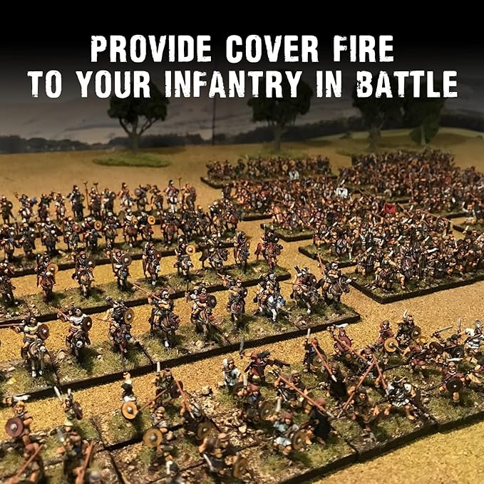 Wargames Delivered SPQR - Gaul - Tribesmen Archers. 28mm Miniatures Base, Roman and Greek Military Legion Miniatures for Miniature Wargames, and Roman War Games by Warlord Games
