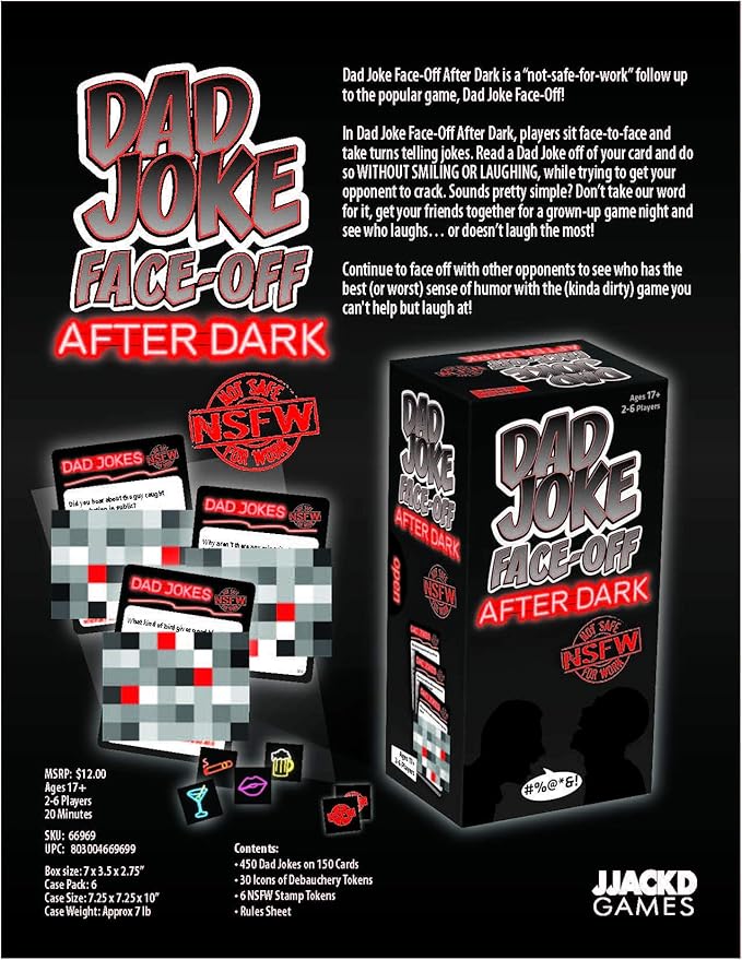 Dad Joke Face-Off After Dark - Keep a straight face in this NSFW version of the hilarious party game where if you laugh first, you lose!