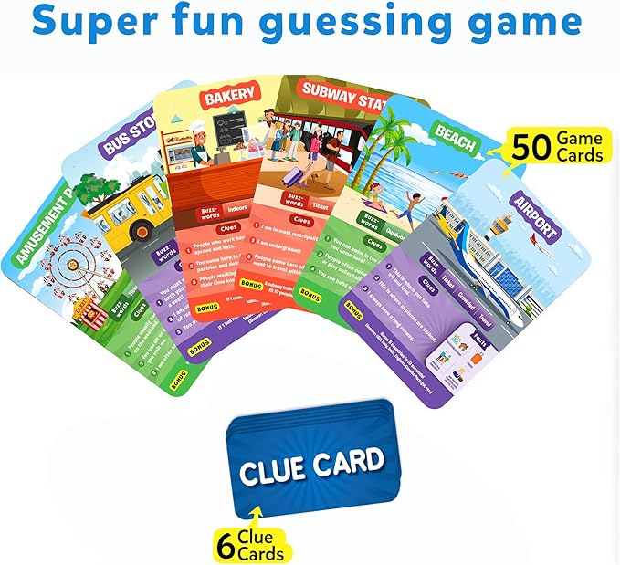 Skillmatics Guess in 10 Around Town, Perfect for Boys, Girls, Kids, and Families Who Love Card Games, Board Games, Travel Friendly, Gifts for Ages 6, 7, 8, 9 & Up