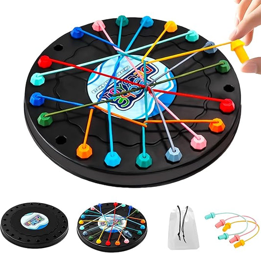 Brainy Knots Rope Untangling Puzzle Game,Strategy Board Game Rope Untangling Challenge,Perfect for Parent-Child Interaction,Family Travel Party Toys,Best Gifts for Kids Adults