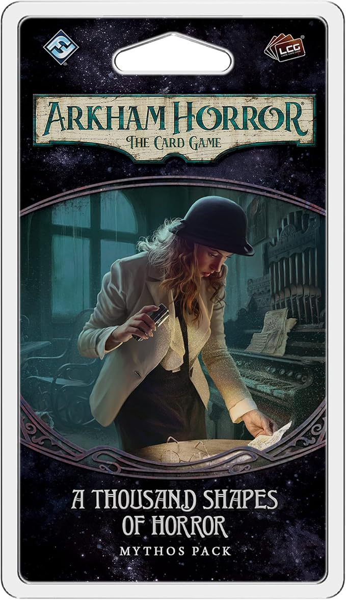 Fantasy Flight Games Arkham Horror The Card Game A Thousand Shapes of Horror Mythos Pack - Unlock The Mysteries! Cooperative Living Card Game, Ages 14+, 1-4 Players, 1-2 Hour Playtime, Made