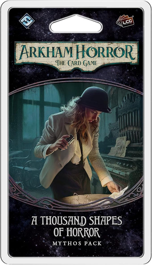Fantasy Flight Games Arkham Horror The Card Game A Thousand Shapes of Horror Mythos Pack - Unlock The Mysteries! Cooperative Living Card Game, Ages 14+, 1-4 Players, 1-2 Hour Playtime, Made