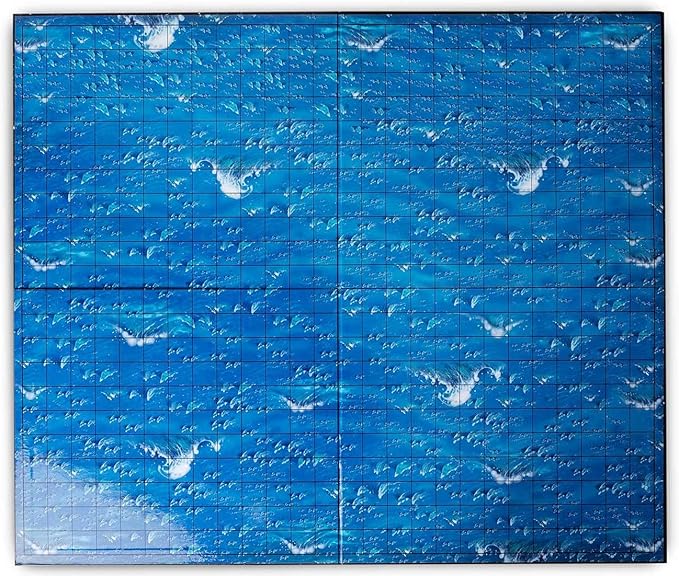 Hexers Role-Playing Game Board Mat, Square Grid Terrains, 8 Different terrains, Compatible with Dungeons and Dragons DND Pathfinder RPG, 27 on 23 inches, 1 inch Squares, Foldable & Dry Erase