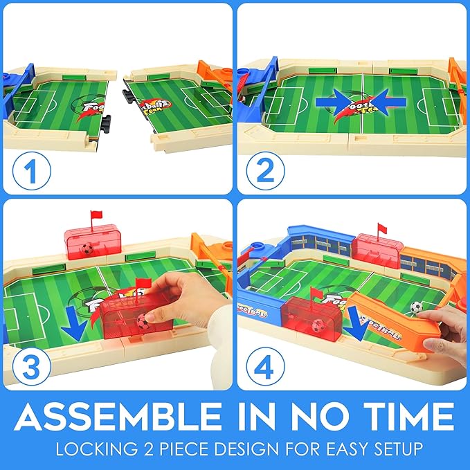 Mini Foosball Table Game for Kids, Soccer Game Set Gifts Boys Toy Football Games Board,Soccer Gifts for 3-5 6-8 8-12 Years Old Boys Birthday