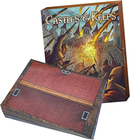 Dungeon Craft Castles & Keeps Terrain Set for DND & RPG – 1000+ Double-Sided Dry/Wet Erase Tiles – Modular Castle Map Pieces for Tabletop Games & Battle Maps