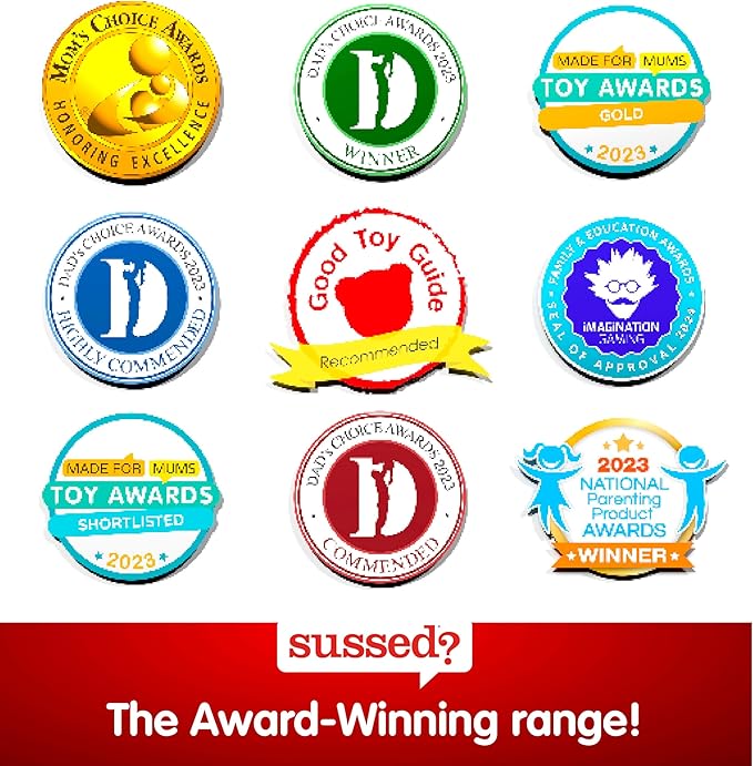 SUSSED The Wacky ‘What Would You Do?’ Social Card Game - Fun & Easy for Kids - Travel Game, Family Activity & Road Trip Essential - Ages 6 & Up - Yellow Pack