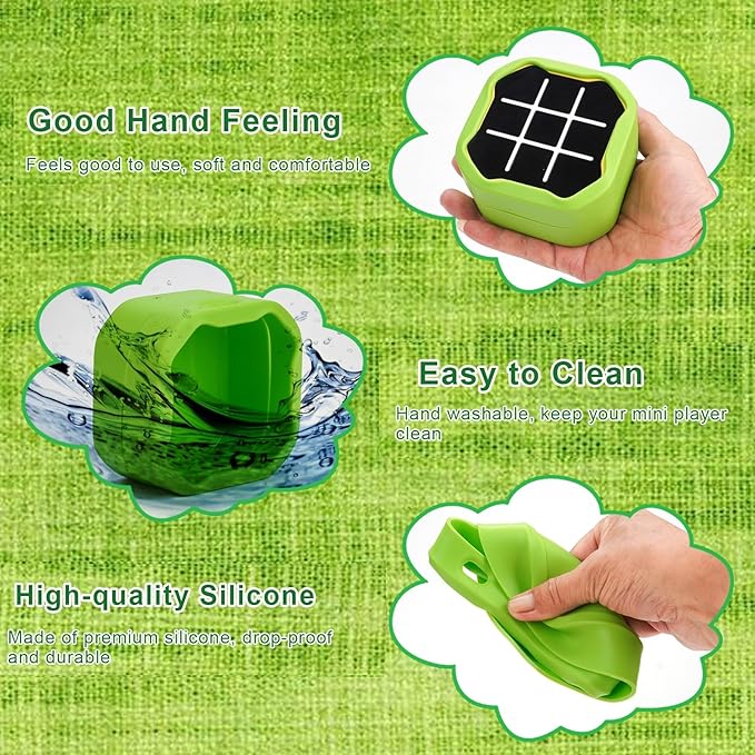 YouKnow Silicone Case Compatible with GiiKER Tic Tac Toe Bolt Game 3-in-1 Handheld Puzzle Game Console, Fidget Toys Board Games Cover for Kids and Adults (Case Only) (Green)