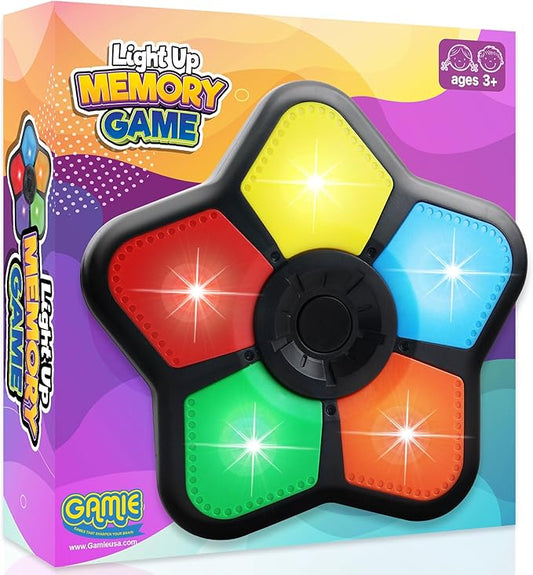 Gamie Mini Electronic Memory Game, Handheld Game for Kids 4-12, Mind-Sharpening Brain Games for Kids and Adults, Travel Games, Vintage Nostalgia Retro Toys for Kids Ages 4 5 6 7 8 9 10 11 12 Year Old