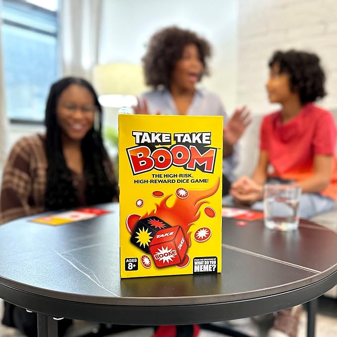Take Take Boom: The High-Risk, High-Reward Family Dice Game by What Do You Meme?® for 3 + players