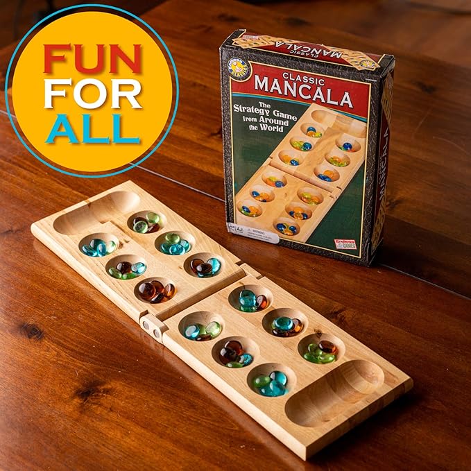 Classic Mancala - Fun Board Game for Friends and Family - Timeless Strategy Game