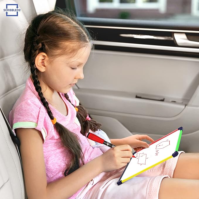 10 Travel Size Art Coloring White Board & Eraser Car Airplane Travel Essentials Kids Travel Accessories 9x12 Travel Games for Kids Travel Toys for Toddlers 3+ Plane Travel Game for Kids Ages 4-8 & Up