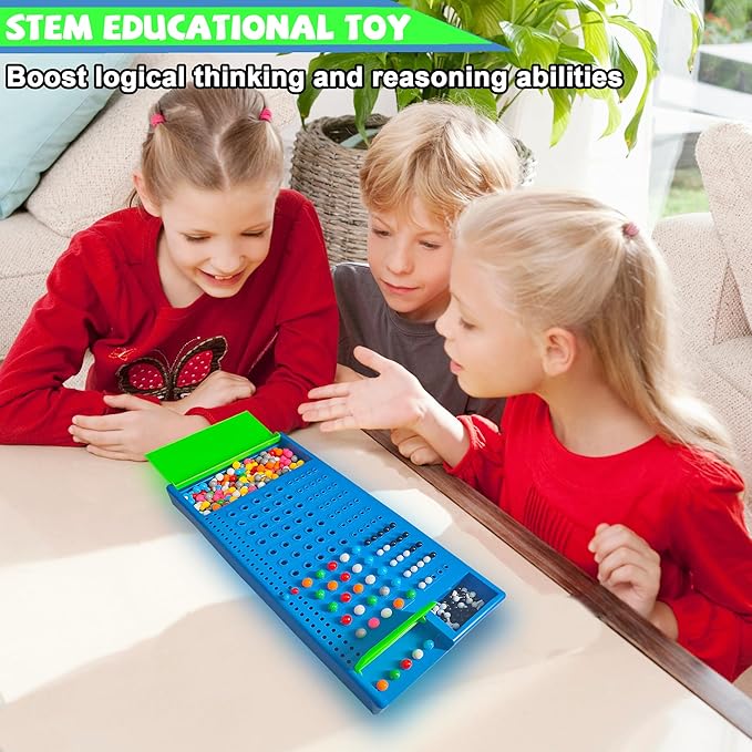 KIDAMI Code Breaker Board Game, Classic Codebreaking Travel Board Game, Kids STEM Development Toys, 3 Level Brain Puzzle Play Set - 2 Player Battle of Famliy Game, Toys for Kids & Adult