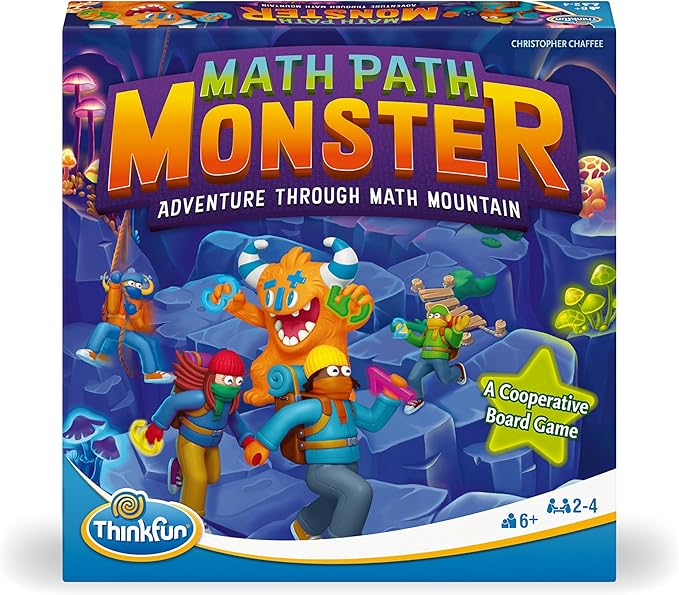ThinkFun Math Path Monster - Engaging Cooperative Board Game | Enhances Math Skills | Fosters Teamwork | Exciting Math Adventure for Kids and Adults