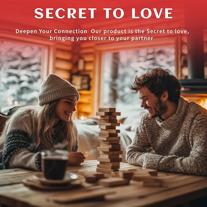 Lust Tower Games - 2025 Super Naughty Tower Game for Adults, Valentine Tumbling Tower Stacking Blocks for Date Nights Ideas and Valentines Gifts