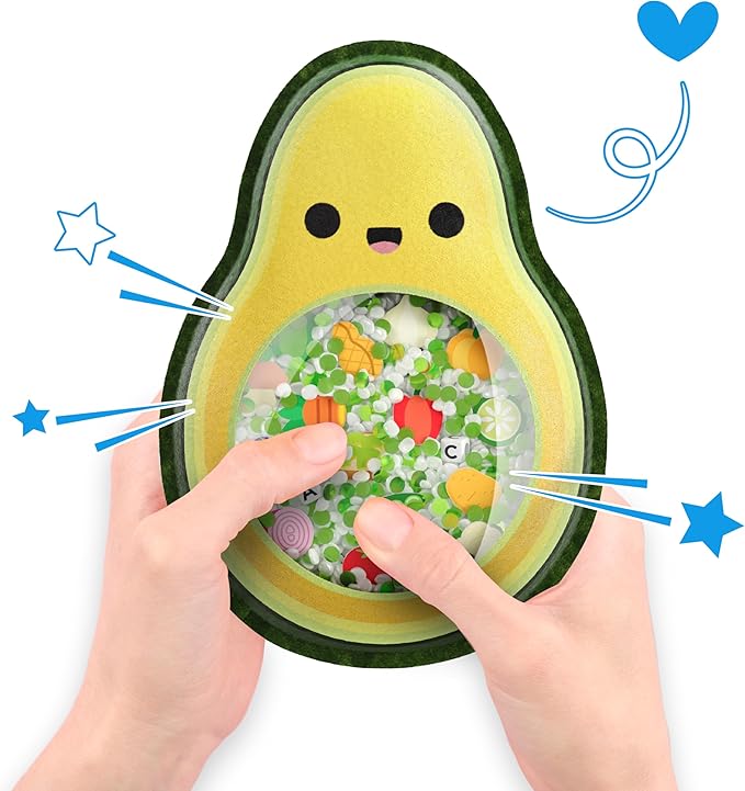 BIZYBOO - The Original Seek & Find Plush - Hidden Object Search Problem Solving Educational Matching Game for Kids 2 and Up (Guac)