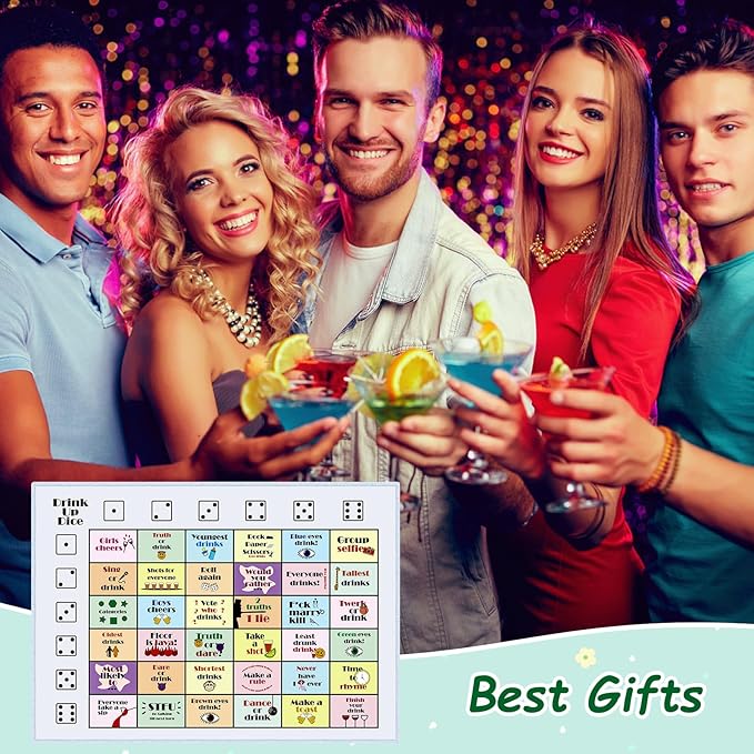 Drinking Games for Adults, Rubber Mat Drinking Board Game, Funny Party Interactive Drinking Games for Game Night, Birthday, Family Play or Any Occasion, Age 21+