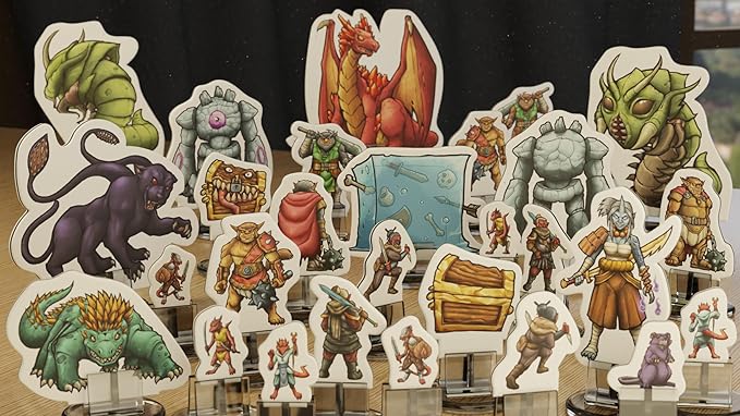 Hard Flat Minis for DND Miniatures with Bases | 28mm - 32mm Scale Dungeons and Dragons Starter Set 5e (Ruthless Pack, 39, Miniatures)