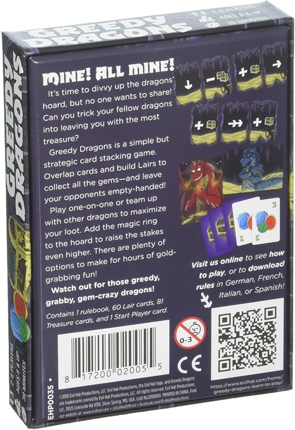 Greedy Dragons Card-Stacking Game