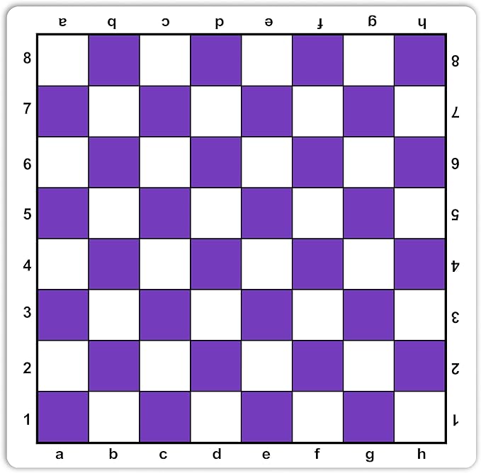 WE Games Mousepad Chess Board 20 in. Purple Color with Classic Design – Premium Tournament Chess Mat, Perfect Travel Chess Board for Adults