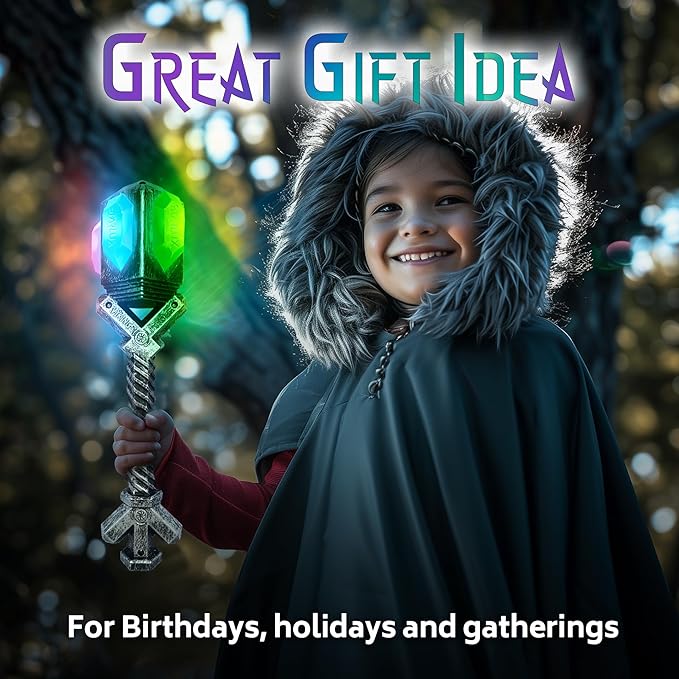 Freeze Tag Redefined: Vikings of The Northern Lights | 3-10 Players, Ages 5+ | Outdoor Games for Kids | Camping Games | Outdoor Toys for Kids Ages 8-12 | Viking Toy | Like a Glowing Thor Hammer!