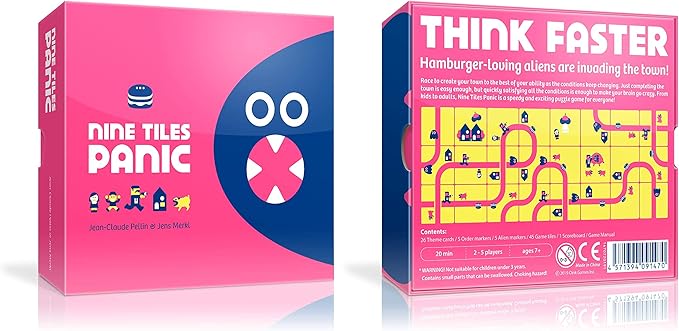 Nine Tiles Panic - Fast-Paced Japanese Puzzle Game | Ages 7+ | Arrange Tiles to Win