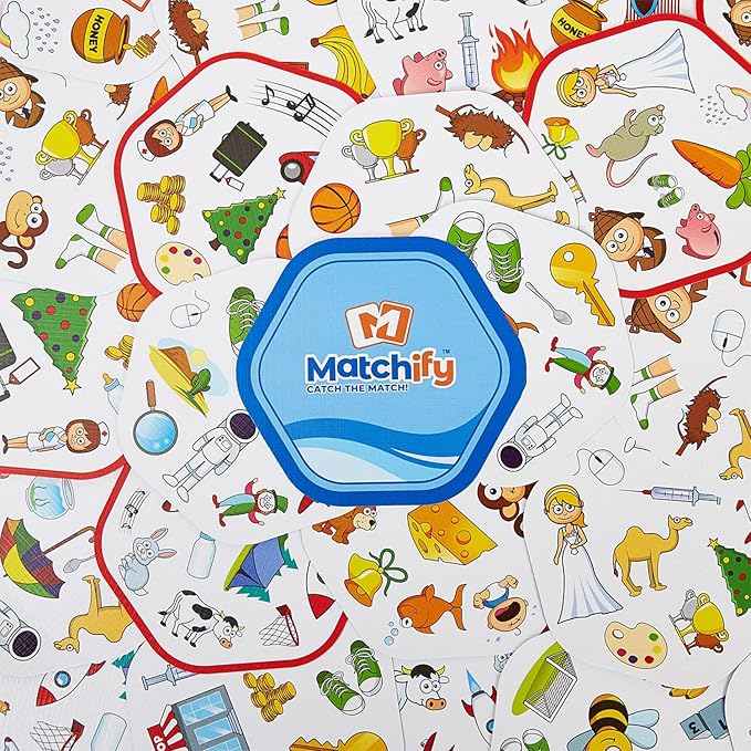 Matchify Card Game: Original, by PMI | The Seriously Fun Challenge for Families Kids and Friends Travel Party Card Game - Catch The Match, Spot it, and Shout It Out – Match Crewmates – Learning Game