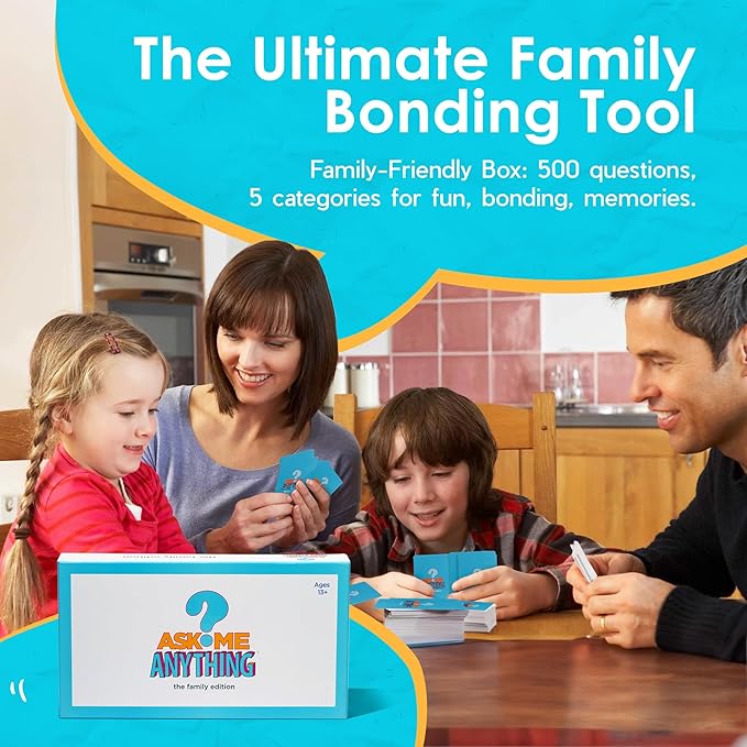 ASKMEANYTHING Ask Me Anything Family Edition - Fun Family Bonding Card Game