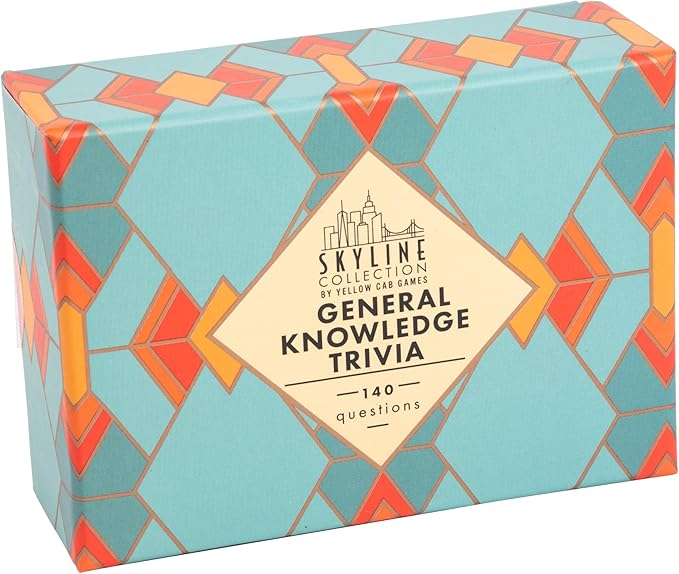 Skyline Collection Trivia Set - General Knowledge Trivia, 140 Question Cards - Game Night Entertainment for Families & Friends