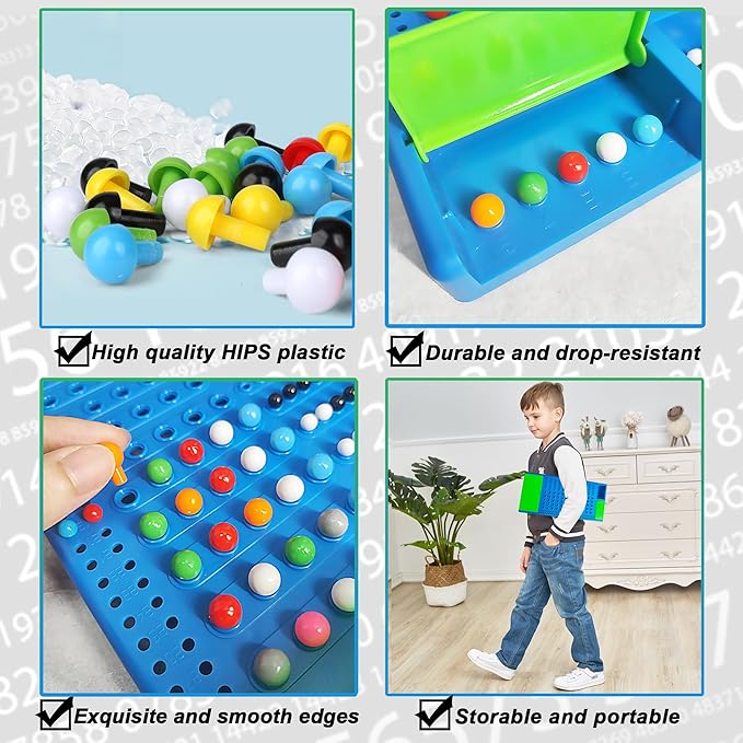 KIDAMI Code Breaker Board Game, Classic Codebreaking Travel Board Game, Kids STEM Development Toys, 3 Level Brain Puzzle Play Set - 2 Player Battle of Famliy Game, Toys for Kids & Adult