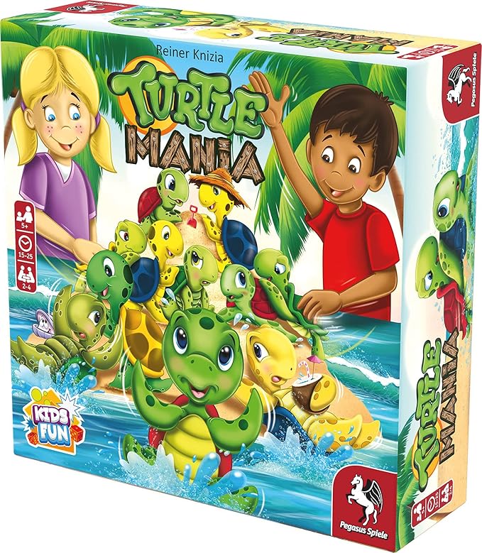 Turtle Mania - Board Game by Pegasus Spiele 2-4 Players – Board Games for Family – 15-25 Minutes of Gameplay – Games for Family Game Night – Kids and Adults Ages 5+ - English Version