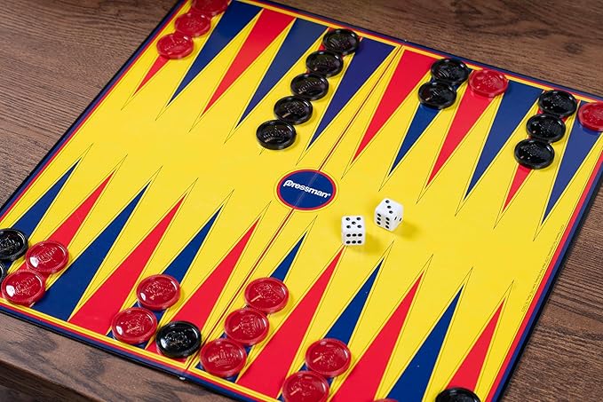 Pressman Backgammon The Classic Game of Chance and Skill That Has Been Fascinating Gamesters for Over 3,000 Years ,5"