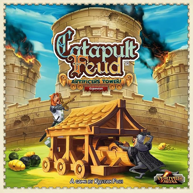Play All Day Games: Catapult Feud Game Artificer’s Tower, Expansion, Base Required to Play, 30 to 45 Minute Play Time, 2 Player Game