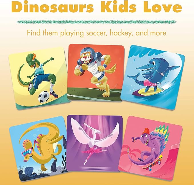 Ravensburger Dinosaur Sports Memory Game for Girls & Boys Ages 3 to 5–A Fun & Fast Dino Memory Game