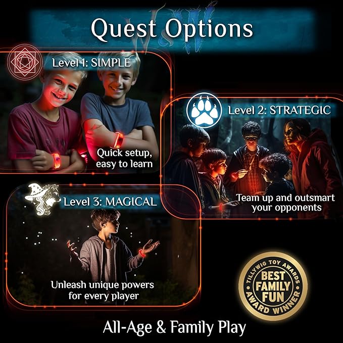 Wizards & Werewolves: A Magical Hide and Seek Game | 4-10 Players | Outdoor Games for Kids 8-12+ | Camping Games for Kids | Glow in The Dark Yard Games for Kids and Adults | “A Howling Good Time!”