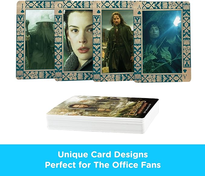 Lord of The Rings Playing Cards - LOTR Heroes & Villains Themed Deck of Cards for Your Favorite Card Games - Officially Licensed LOTR Merchandise & Collectibles