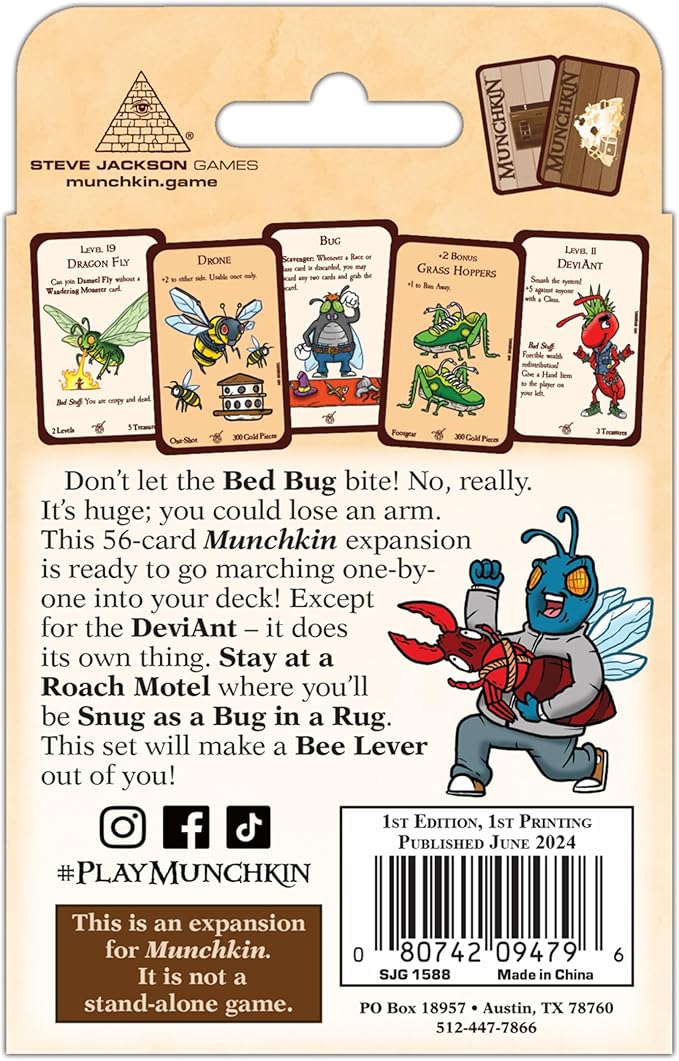 Steve Jackson Games Munchkin: The Floor is Larva, Strategy Card Game, for 3 to 6 Players and Ages 10+