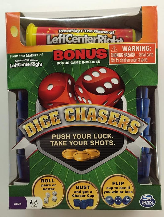 Spin Master Dice Chasers with Bonus Left Center Right Game