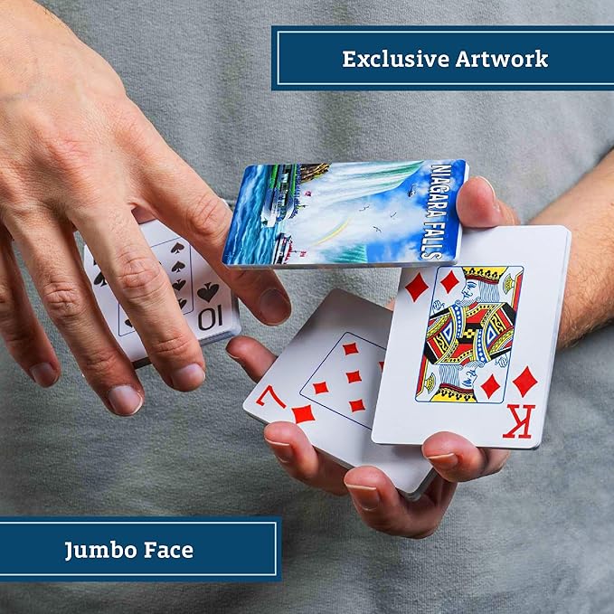 Boardwalk Puzzles Premium Featherlight Unique Playing Cards, Fun Themed Deck for Home and Travel | Niagara Falls
