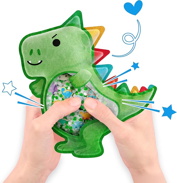 BIZYBOO - The Original Seek & Find Plush - Hidden Object Search Problem Solving Educational Matching Game for Kids 2 and Up (Spike)