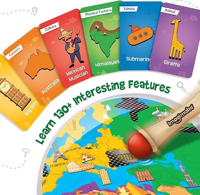 Imagimake Mapology Hidden Quest World Map Board Game | Magical Swipe & Reveal | Educational Toys for Ages 5-7 & 8-12 | Boys & Girls Toys Age 6-8 | Gifts for 10-Year-Old Boys