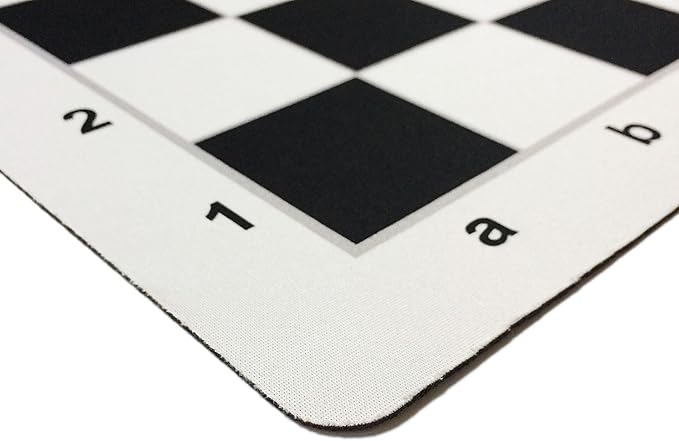 WE Games Mousepad Chess Board 20 in. Black Color with Classic Design – Premium Tournament Chess Mat, Perfect Travel Chess Board for Adults
