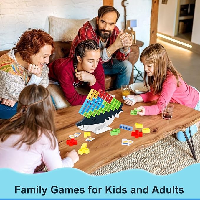 Tetra Balance Tower Stacking Game, Family Games for Kids and Adults, Party Game