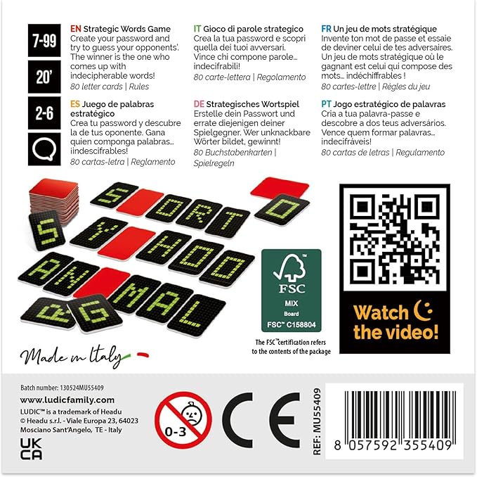 Ludic Contact - Family Board Games for Adults and Kids Ages 7+, 2 to 6 Players, Family Word Party Game, Fun Games for Adults, Game Night Games for Groups Adult, Adult Board Games for Game Night