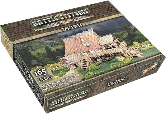 Battle Systems Fantasy Terrain Tavern - 28-35mm DND D&D RPG Wargames Historical/Fantasy Card Scenery