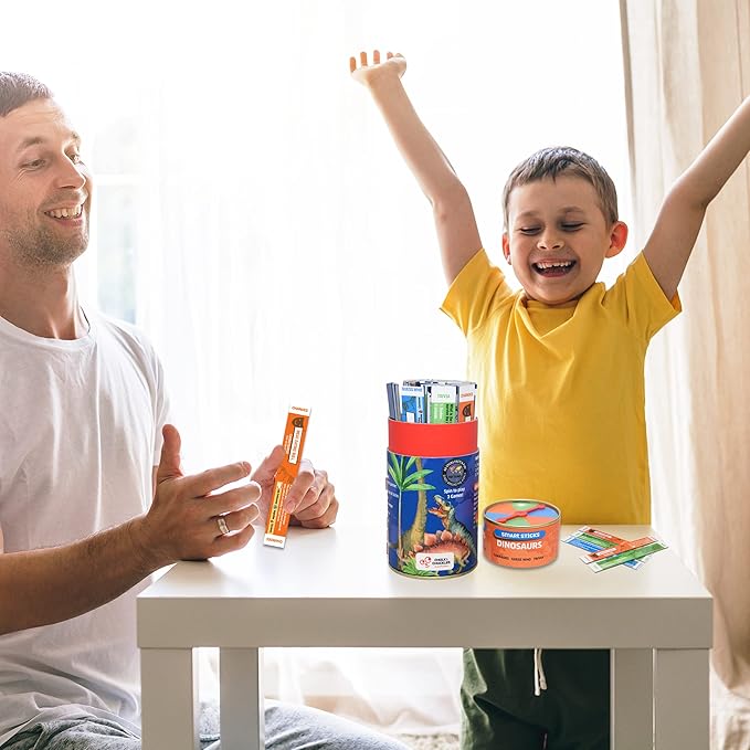 Chalk and Chuckles Smart Sticks Dinosaur Game, Gifts for Kids 8-12 Years, Dinosaur Toys Alternative, Family Games for Kids & Adults, Learning Gifts