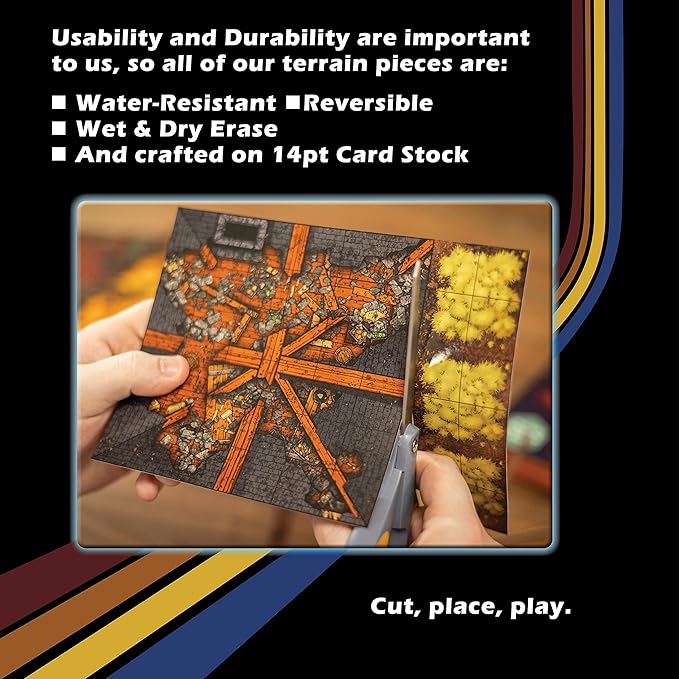 DUNGEON CRAFT: Walls Pack 2D Terrain Set ttrpg