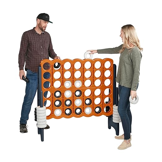 ECR4Kids Jumbo 4-To-Score, Giant Game, Orange/Grey, 1